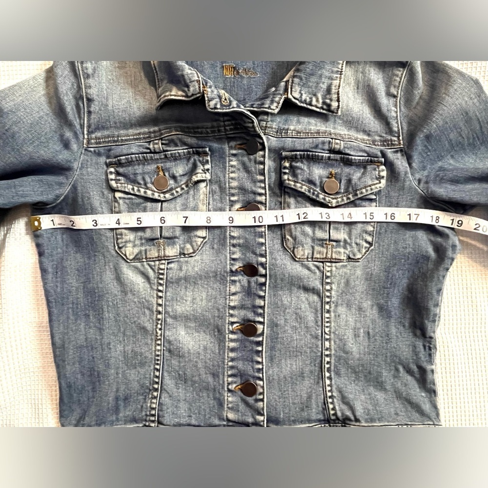 Kut from the Kloth Light Blue Denim Jean Jacket - Picture 5 of 16